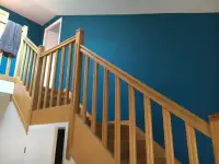Peinture mur bleu canard
