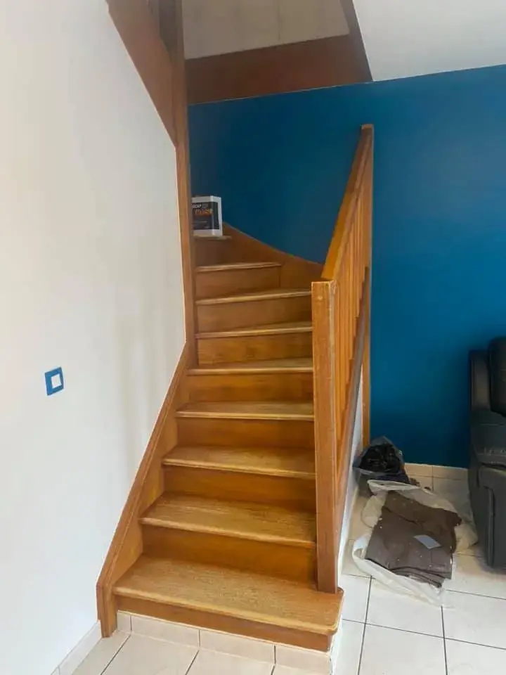 Peinture escalier blanc